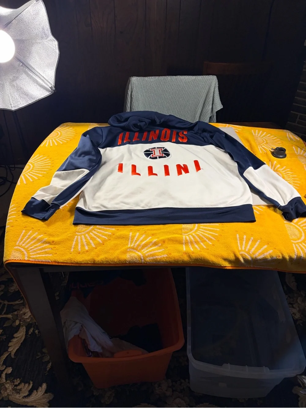 Nike  university of Illinois Therma-FIT Navy Hooded Pullover